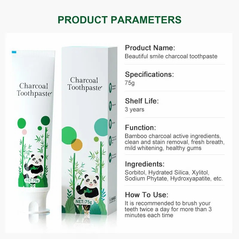 2022 New Activated Charcoal Toothpaste