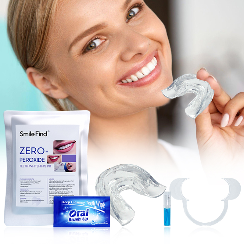 Zero-Peroxide Salon Teeth Whitening Kit With Preloaded Mouth Tray Zero-Peroxide Salon Teeth Whitening Kit With Preloaded Mouth Tray