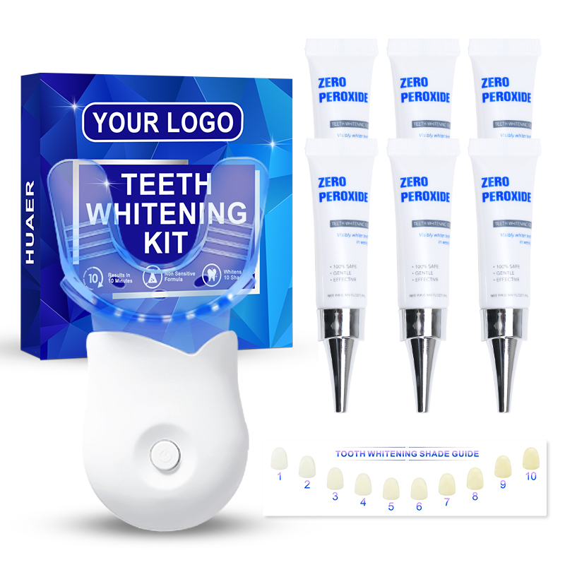 Zero Peroxide Safe Fast Results Home Teeth Whitening Kit with LED Light Zero Peroxide Safe Fast Results Home Teeth Whitening Kit with LED Light