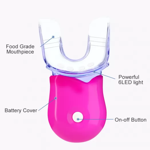 Non Peroxide Home Mobile Wireless 6 Led Activated Teeth Whitening Kits For Home Use